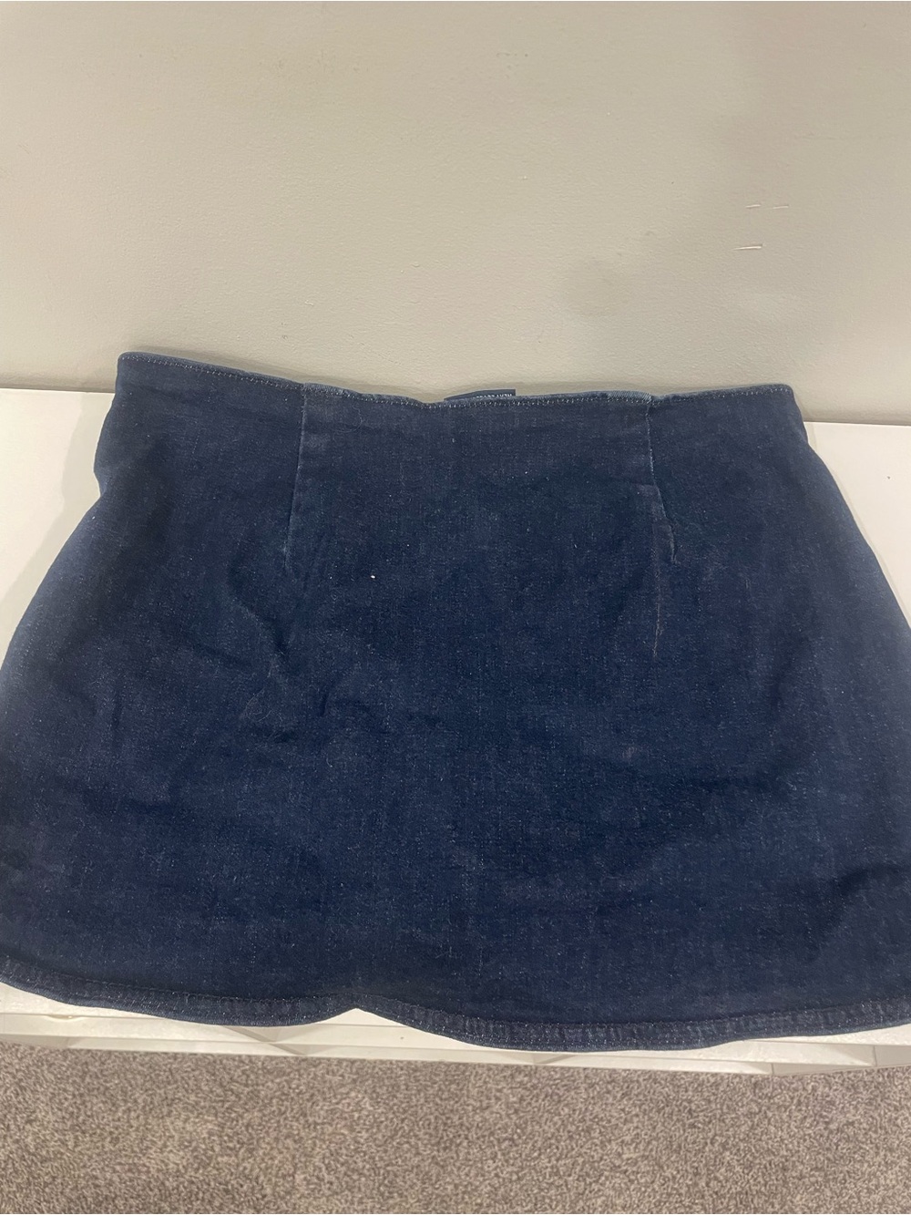 American Eagle Dark Blue Denim Mini Skirt - Picture 2 of 4